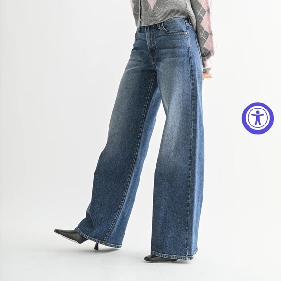 Just Black Denim Ultra Wide Leg Women’s Jeans - Picture 13 of 14